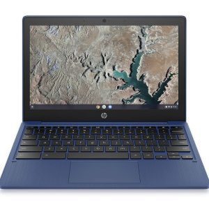 HP Chromebook 11a (11a‑na0002MU) with MediaTek MT8183, 11.6″ touchscreen, 4 GB RAM, 64 GB eMMC—Indigo Blue
