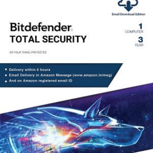 Bitdefender - 1 Computer,3 Years - Total Security | Windows | Latest Version | Email Delivery in 2 Hours- No