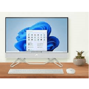 Hp All-in-One PC 21.5-Inch(54.6cm) FHD Desktop PC Ryzen 3-3250U with Alexa Built-in (8GB/1TB HDD/HD Camera/Windows 11 Home/MS Office 2019/Snow White), 22-df0202in