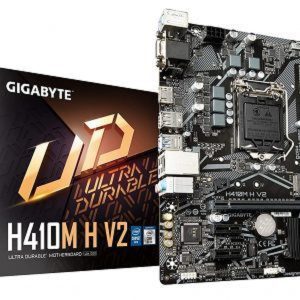 GIGABYTE H410M H V2 Ultra Durable Motherboard with Intel®, GbE LAN, Anti-Sulfur Resistor, Smart Fan 5
