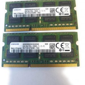 samsung Ram Memory Module for Laptops M471B1G73EB0-YK0 x 2(16GB 204-pin SODIMM DDR3 PC3L-12800 1600MHz)