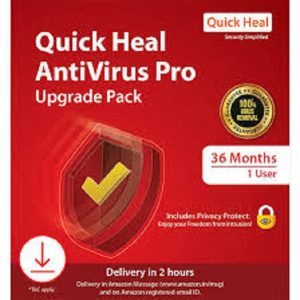 Quick Heal | Antivirus Pro – Renewal Pack | 1 user | 3 Years | Email Delivery in 2 hours - no CD | Existing Quick Heal Single User AV Pro Subscription Needed