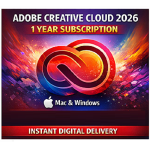 Adobe Creative Cloud 2026 – 1 Year Subscription (Mac & Windows)