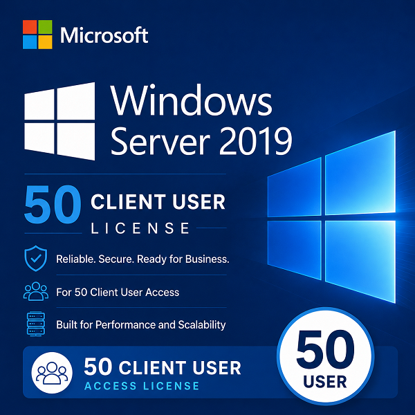 Microsoft Windows Server 2019 - 50 Client User
